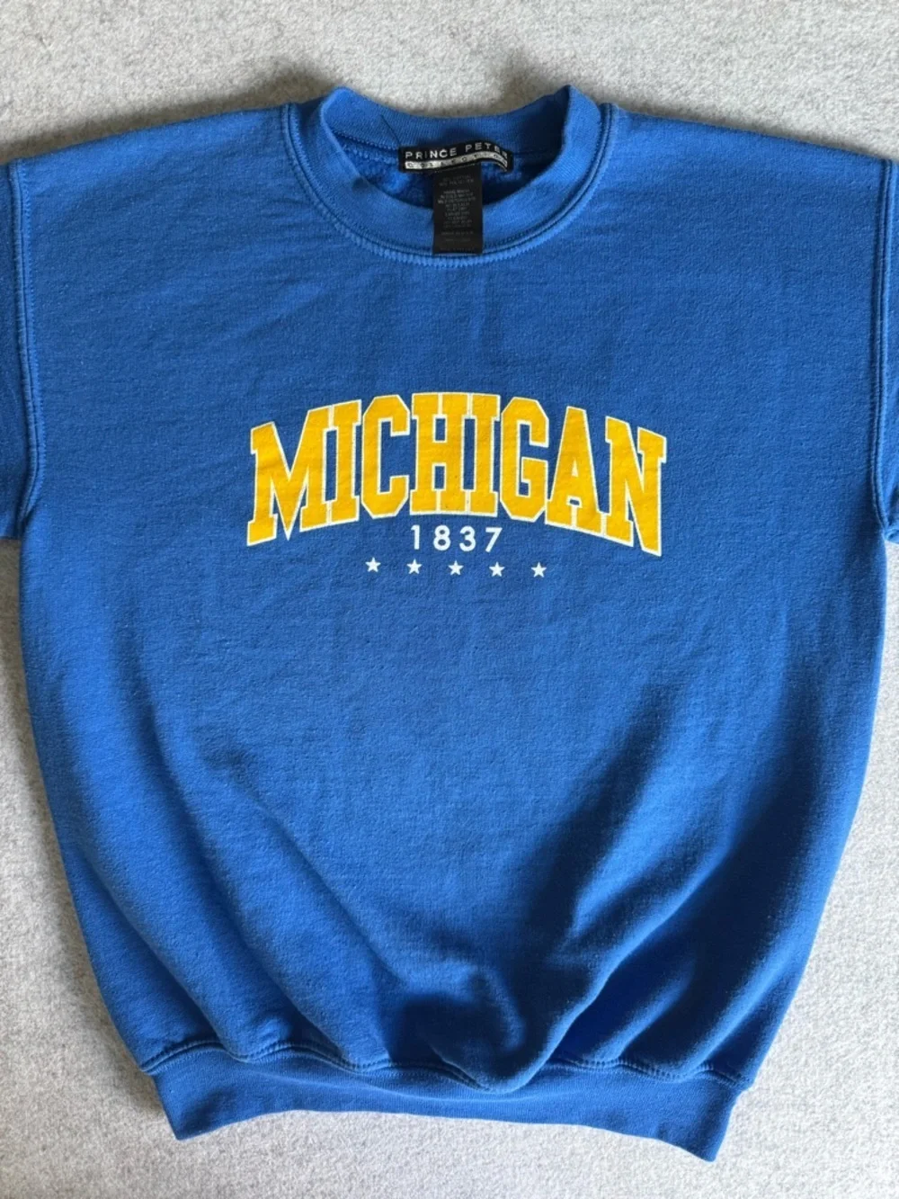 Prince Peter Collection Blue Sweatshirt with Yellow 